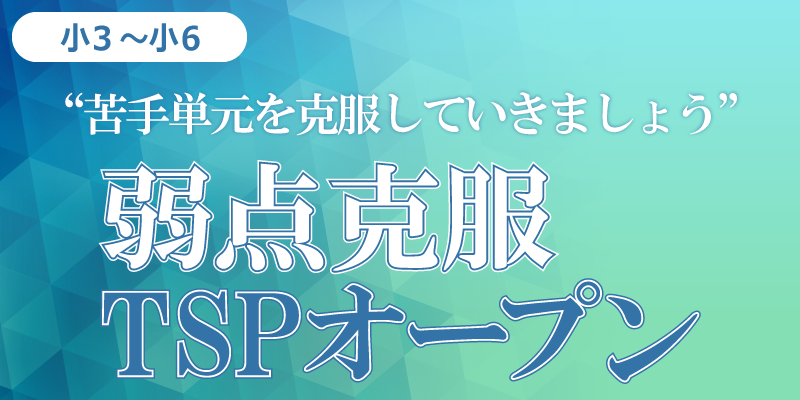 弱点克服TSPオープン